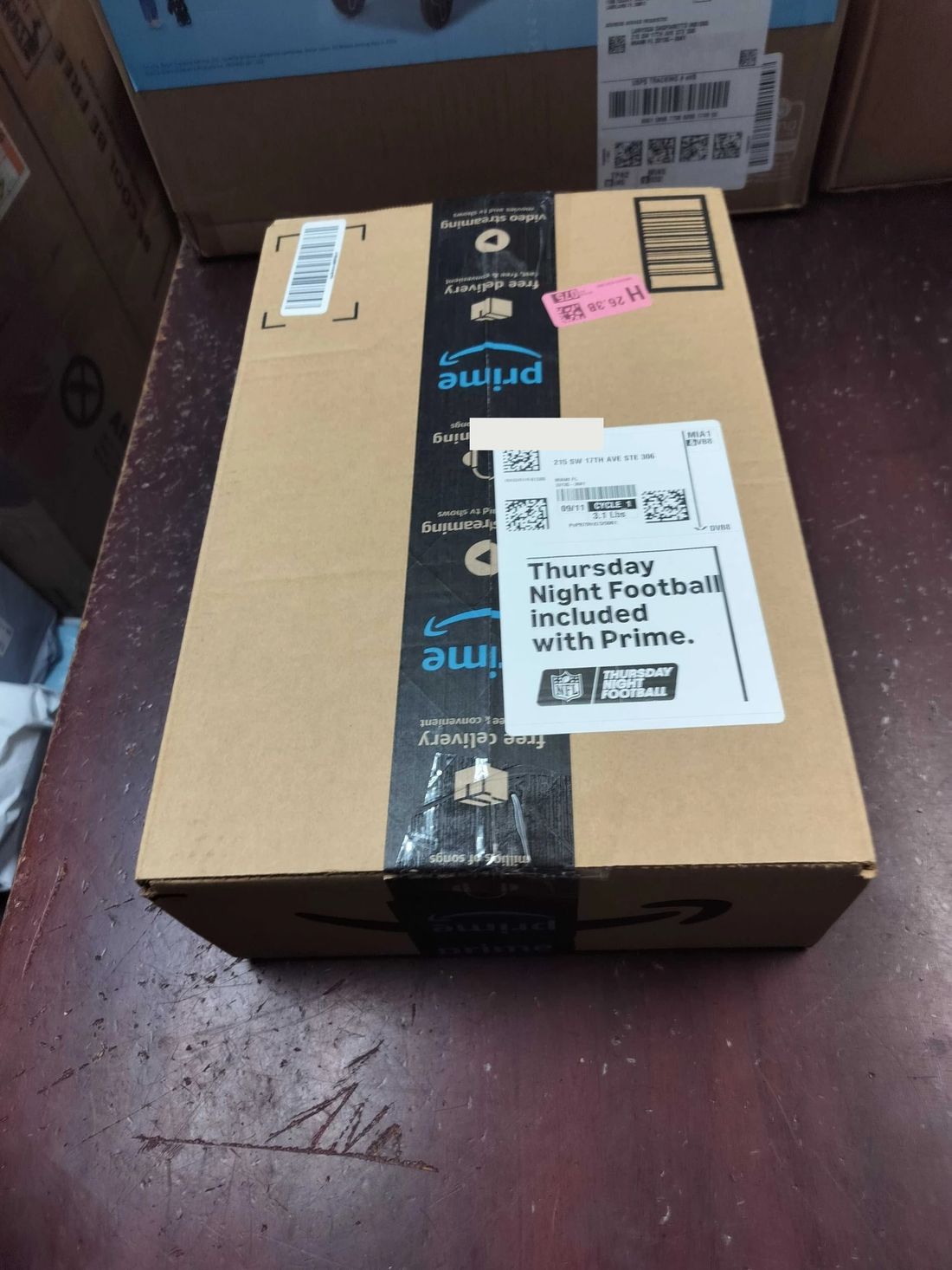 Real package received at Miami Cruise Box locker